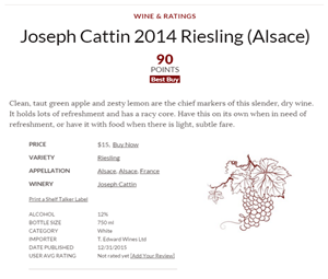 Riesling wine enthusiast2014